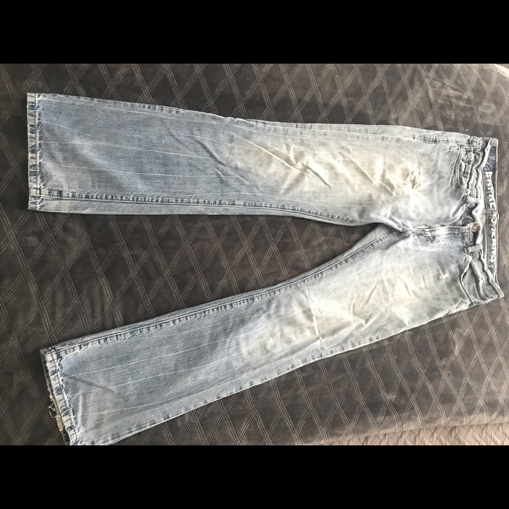Express Jean white washed bootleg jeans